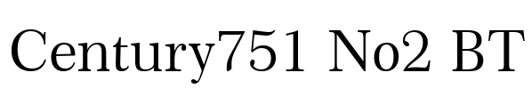 Century751 No2 BT Font Image