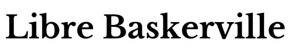 Libre Baskerville Font Image