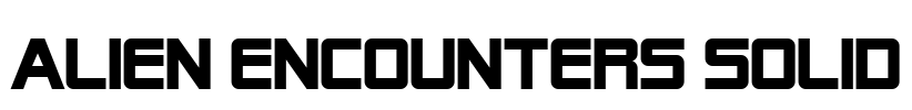 Alien Encounters Solid Font Image