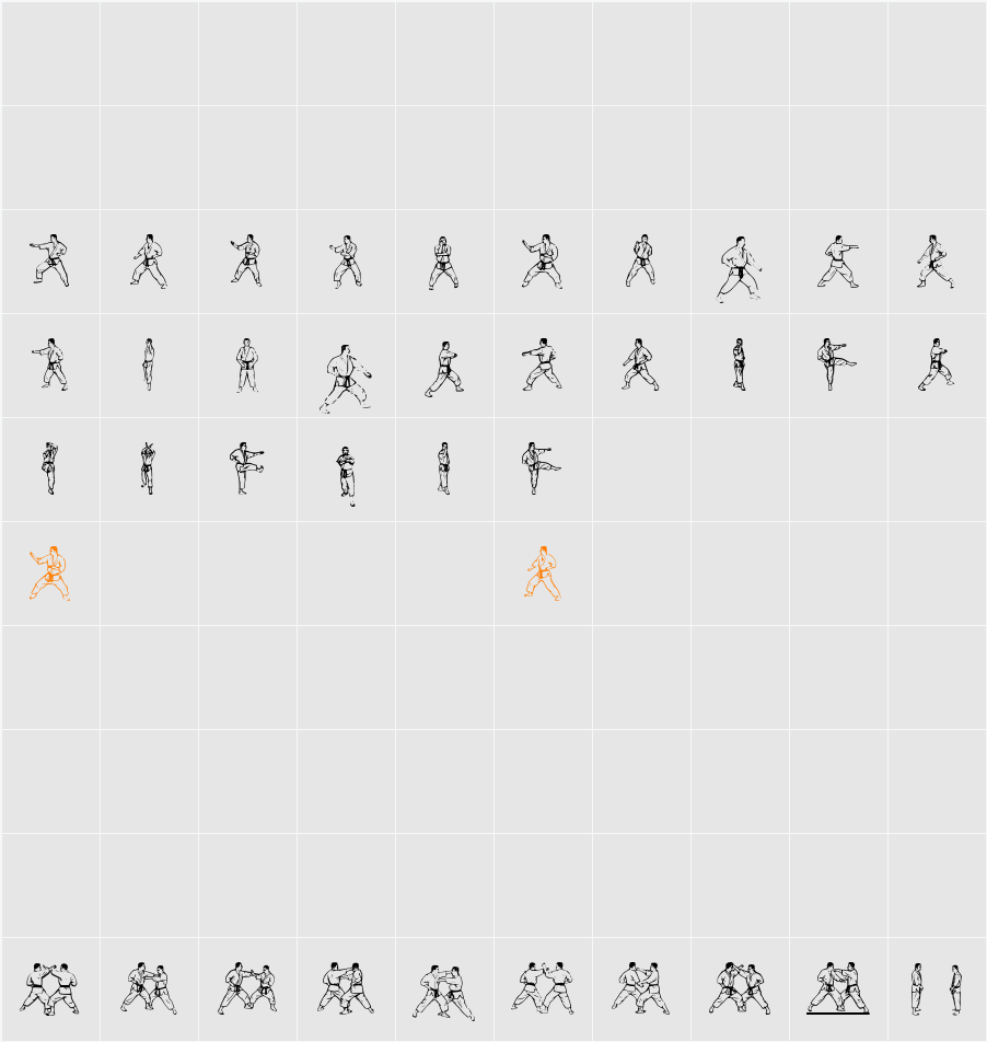 Atewaza Character Map