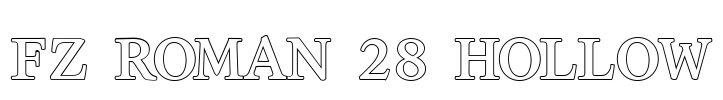 FZ ROMAN 28 HOLLOW Font Image