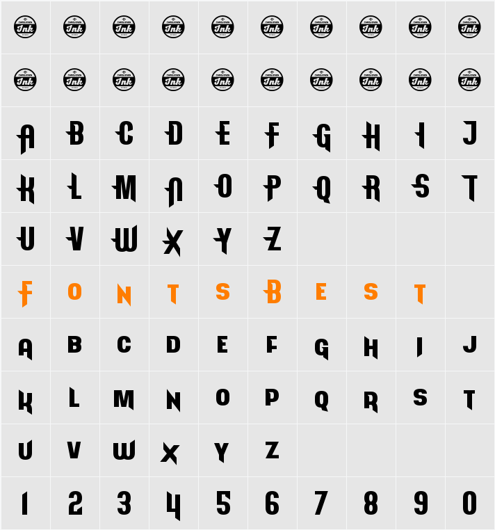 Arcapulse Character Map