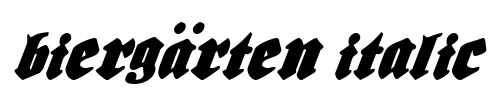 Biergärten Italic Font Image