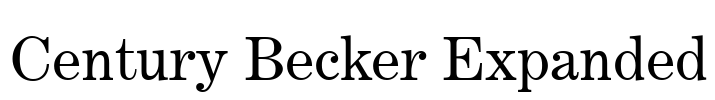 Century Becker Expanded Font Image