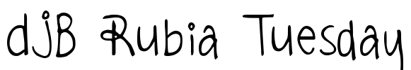 DJB Rubia Tuesday Font Image