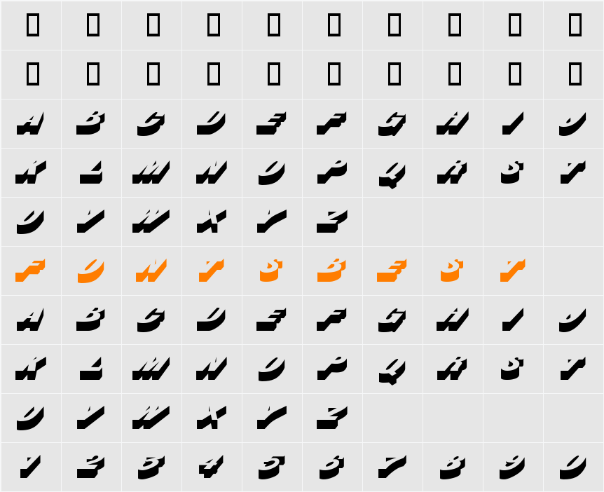 BusserDB Character Map