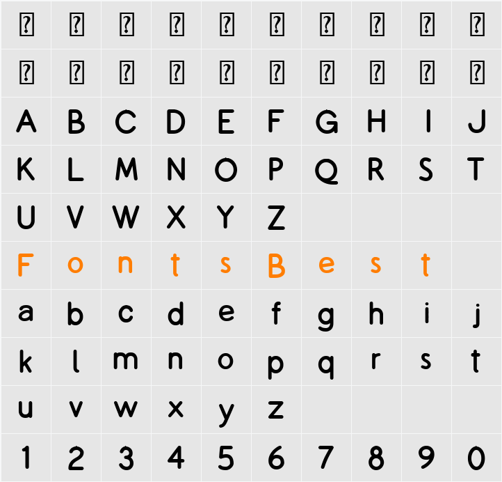 Copilme Bold Character Map