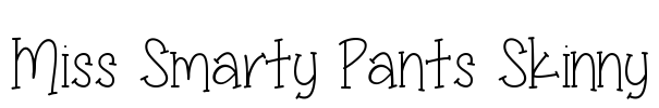 Miss Smarty Pants Skinny Font Image