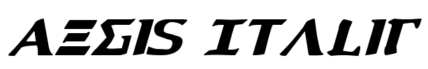 Aegis Italic Font Image