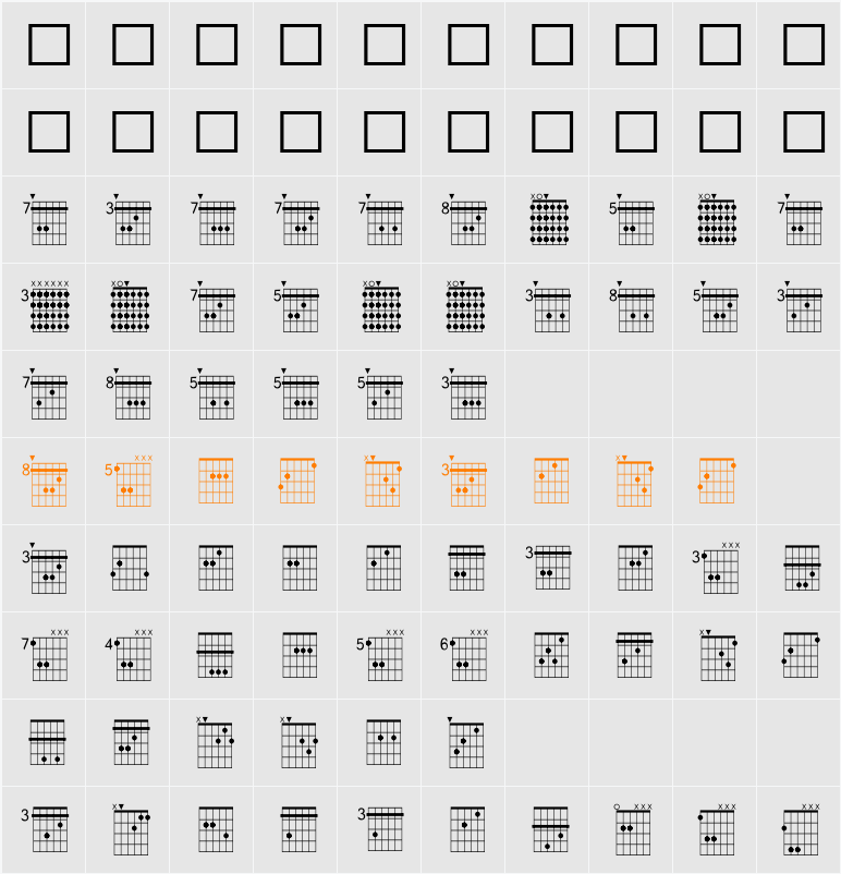 FarHat Character Map