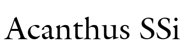 Acanthus SSi Font Image