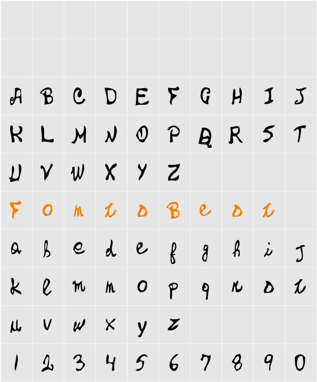 DBE-Vega Character Map