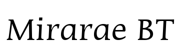 Mirarae BT Font Image