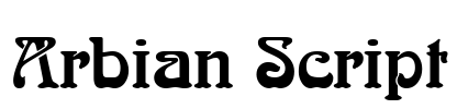 Arbian Script Font Image