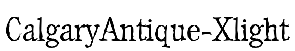 CalgaryAntique-Xlight Font Image