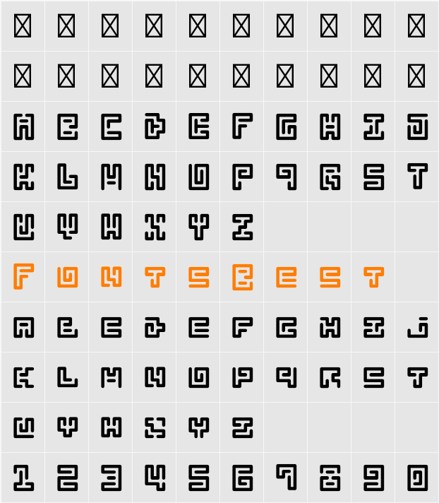 Abstract Labyrinth Rounded Character Map