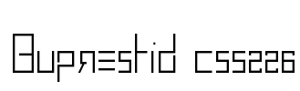 Buprestid css226 Font Image