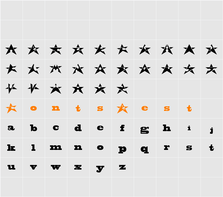 Adrianstars Character Map