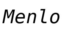 Menlo Font Image