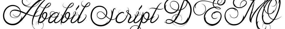 Ababil Script DEMO Font Image