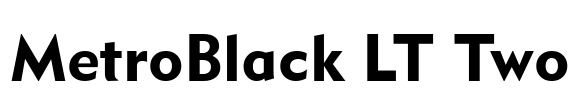 MetroBlack LT Two Font Image