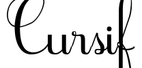 Cursif Font Image