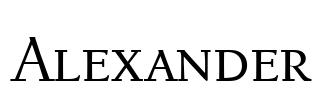 Alexander Font Image