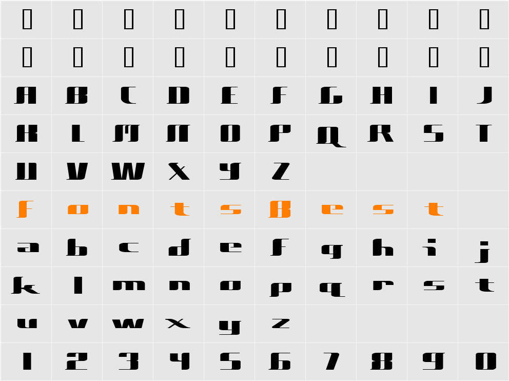 $Five Double Zero Character Map