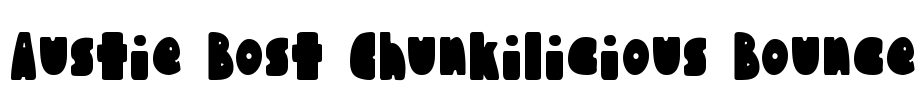 Austie Bost Chunkilicious Bounce Font Image