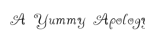 A Yummy Apology Font Image