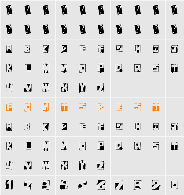 FantomBantum Character Map