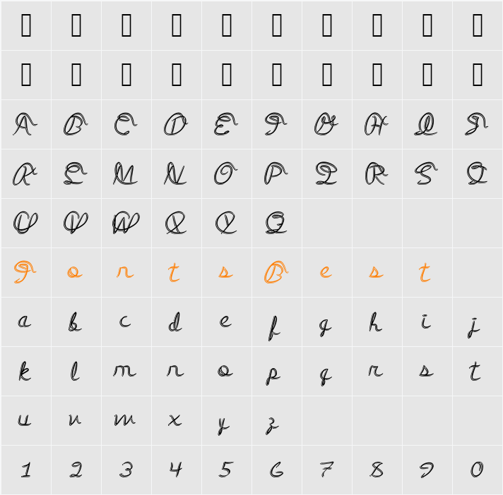 Medley_Script Character Map