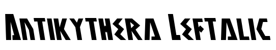 Antikythera Leftalic Font Image