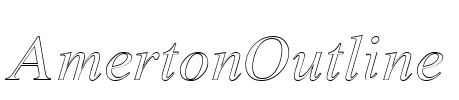 Amerton Outline Font Image