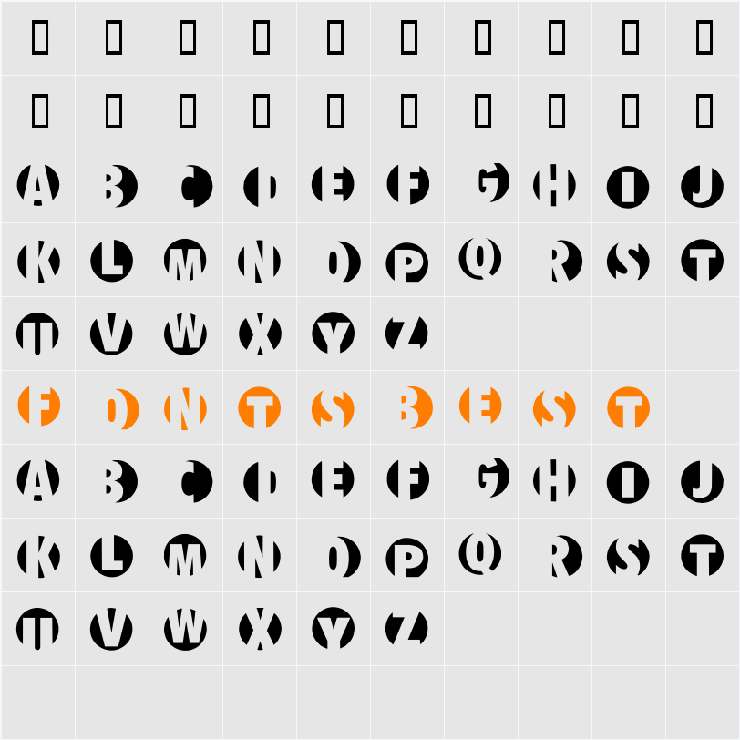 Milit Character Map