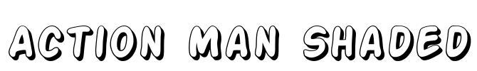 Action Man Shaded Font Image