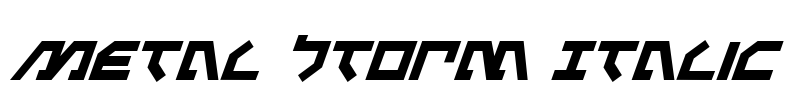 Metal Storm Italic Font Image