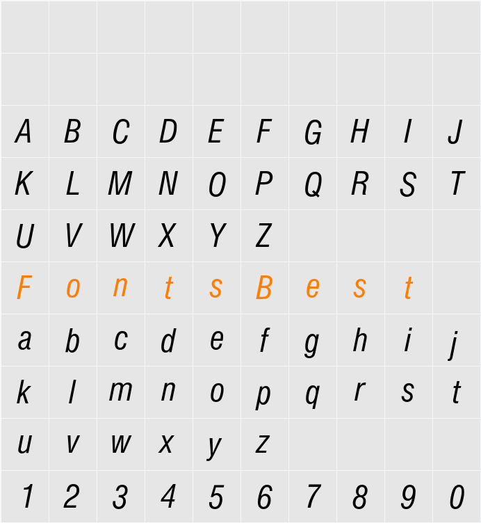 Helvetica 2 BQ  Character Map