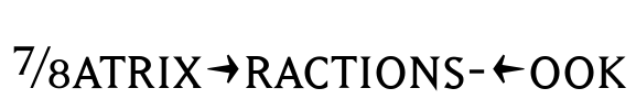 MatrixFractions-Book Font Image