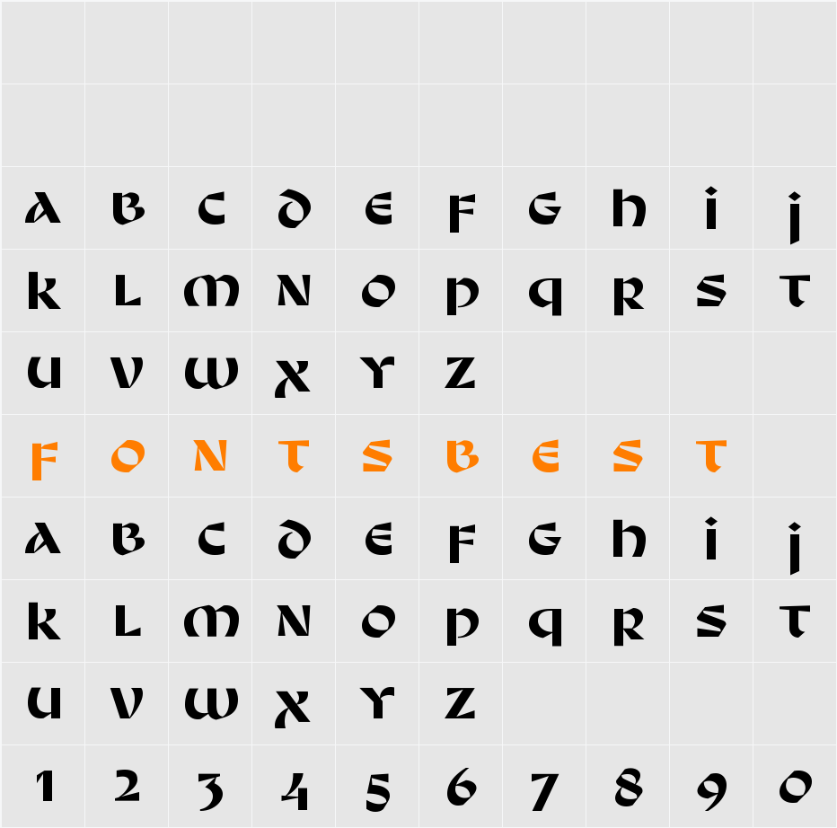 Brevis Character Map