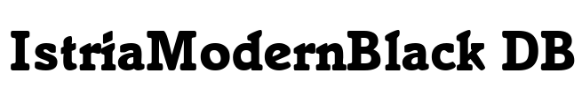 IstriaModernBlack DB Font Image