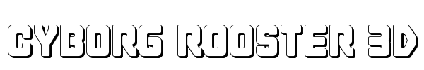 Cyborg Rooster 3D Font Image