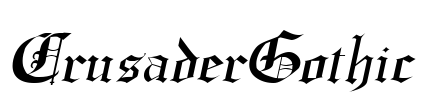 CrusaderGothic Font Image