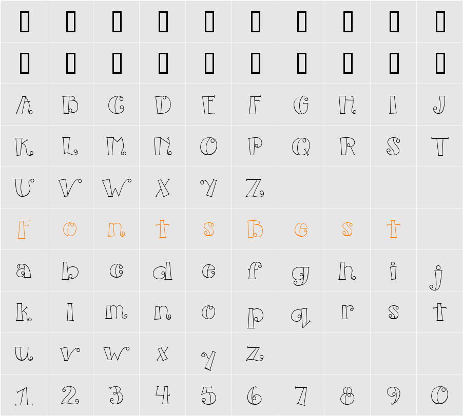 CK Gala Character Map