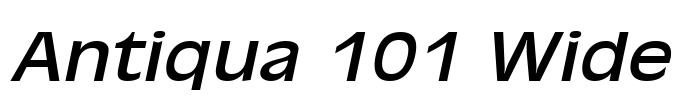 Antiqua 101 Wide Font Image