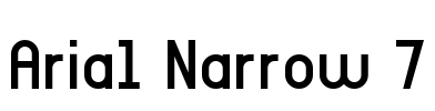 Arial Narrow 7 Font Image