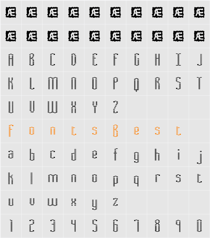 Fascii BRK Character Map