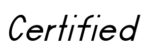 Certified Font Image