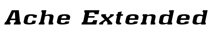 Ache Extended Font Image