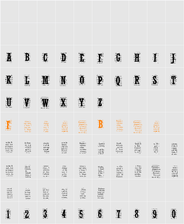 CF NelsonOldNewsPaper Character Map